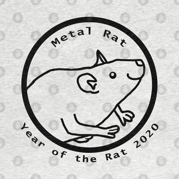 Portrait of a Metal Rat 2020 Outline by ellenhenryart